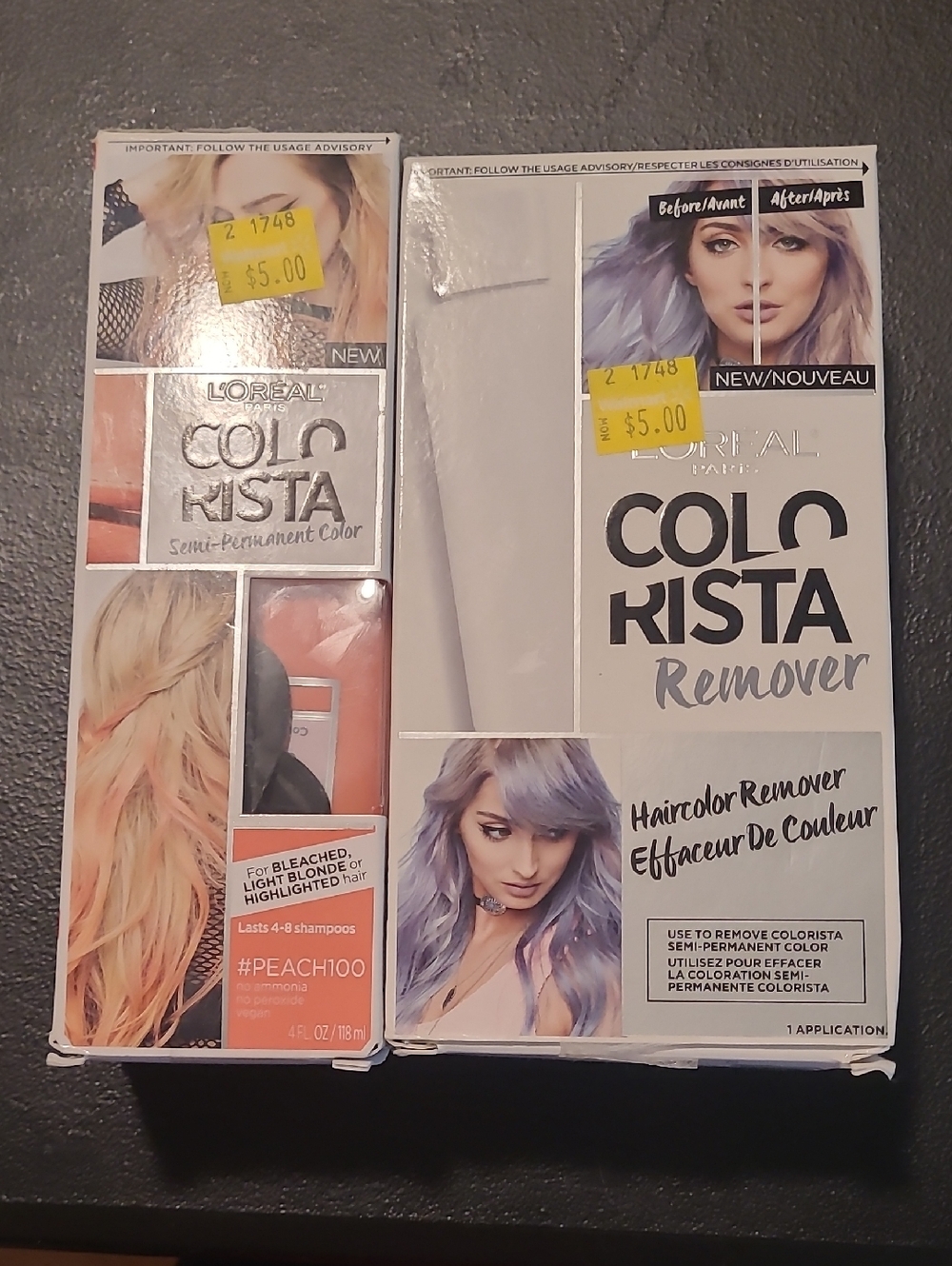 L'Oréal Colorista Semi-Permanent Hair Color & Remover - Peach / Silver-Lavender